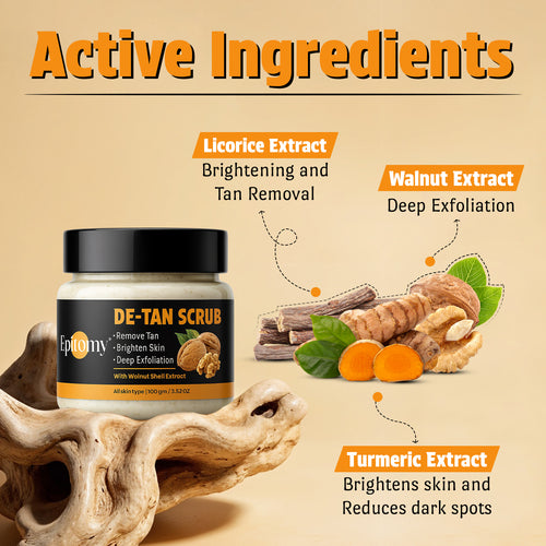 Walnut De-Tan Face Scrub Brightening 100g